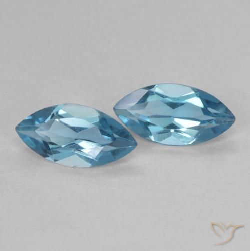 0.83ctw Natural London Blue Topaz, Marquise, VVS-VS