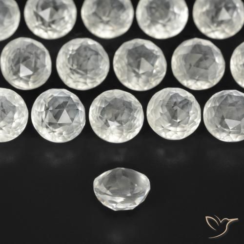 Topaz Gemstones in 5 mm (calibrated) Size for Sale, Topaz Stones in Warm White Color