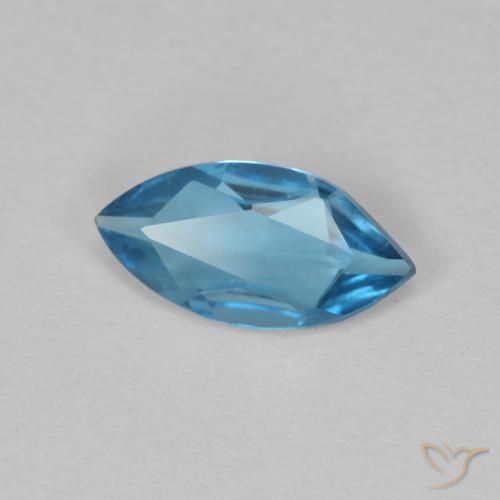 0.46 ct Blue Topaz Stone, Natural Topaz in Marquise Facet Shape for Sale