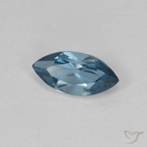 0.52 ct Blue Topaz Stone, Natural Topaz in Marquise Facet Shape for Sale