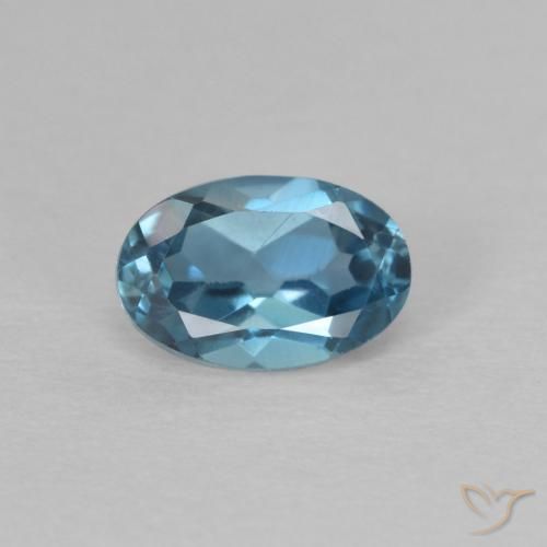 0.64ct Natural London Blue Topaz, Oval, VVS