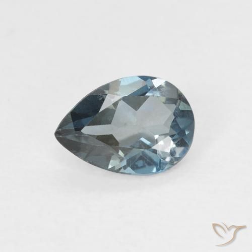 0.64ct Natural London Blue Topaz, Pear Shape, VVS