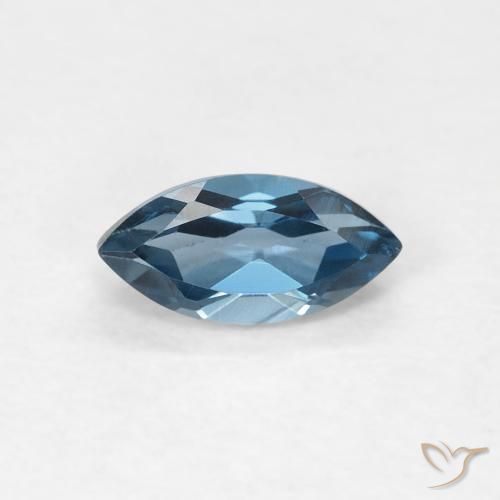 0.47 ct Blue Topaz Gemstone, Topaz Gem in Marquise Facet Shape for Sale.