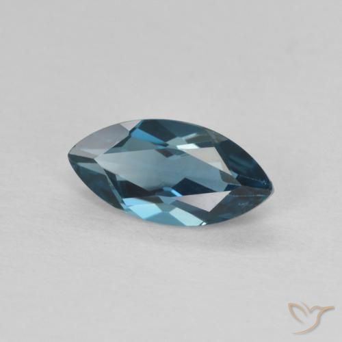 0.72 ct Blue Topaz Stone, Natural Topaz in Marquise Facet Shape for Sale