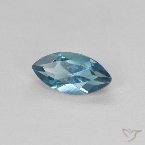 0.47 ct Blue Topaz Stone, Natural Topaz in Marquise Facet Shape for Sale