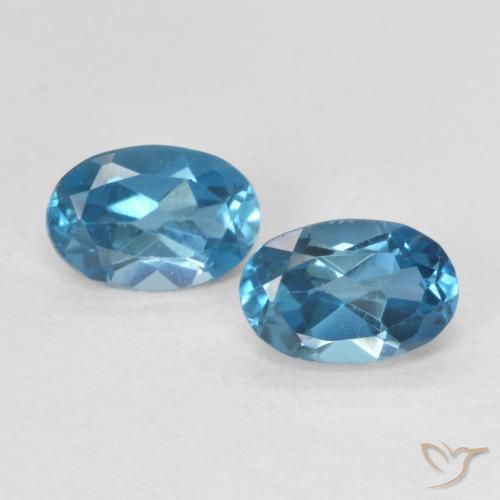 1.20ctw Natural London Blue Topaz, Oval, VS