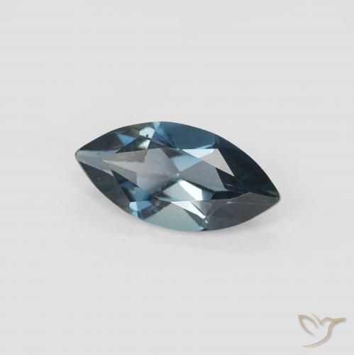 0.63 ct Blue Topaz Stone, Natural Topaz in Marquise Facet Shape for Sale