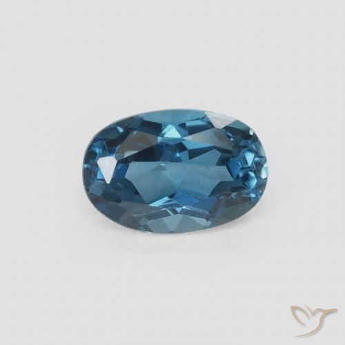 0.61ct Natural London Blue Topaz, Oval, VVS-VS