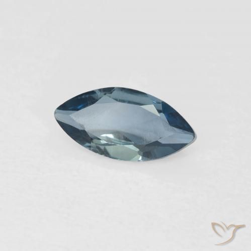 0.58 ct Blue Topaz Stone, Natural Topaz in Marquise Facet Shape for Sale