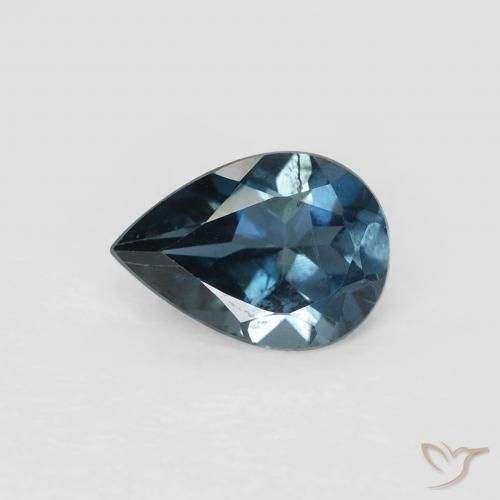0.85ct Natural London Blue Topaz, Pear Shape, VVS-VS