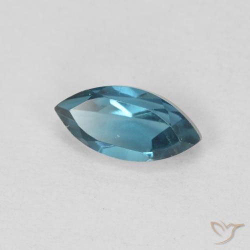 0.58 ct Blue Topaz Stone, Natural Topaz in Marquise Facet Shape for Sale