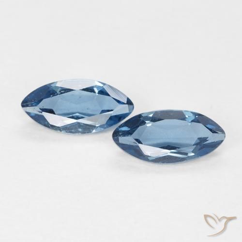 0.57 ct Loose London Blue Topaz, 6.1 x 3 mm Marquise Cut From Brazil, Photo A