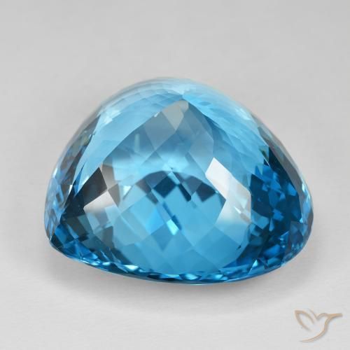 Topaz Gemstone in 30.3 x 30.1 mm Size for Sale, Topaz Stone in Swiss Blue Color