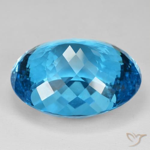 Topaz Gemstone in 34 x 27.7 mm Size for Sale, Topaz Stone in Swiss Blue Color