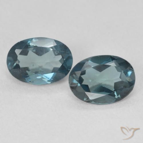 1.95 ct London Blue Topaz, 7.1 x 5.1 mm Oval Cut From Brazil, Photo A