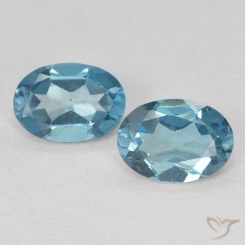 1.76ctw Natural London Blue Topaz, Oval, VS