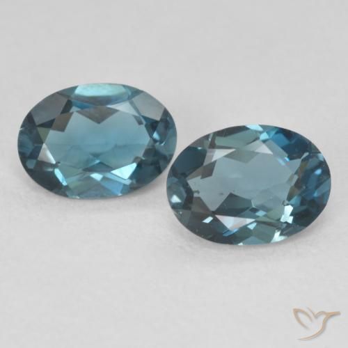 1.86 ct London Blue Topaz, 7.2 x 5.2 mm Oval Cut From Brazil, Photo A