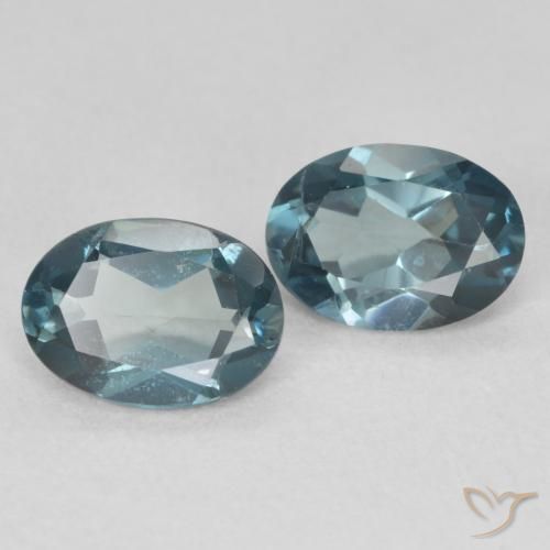 1.85 ctw Blue Topaz Stones, Natural Topaz in Oval Facet Shape for Sale