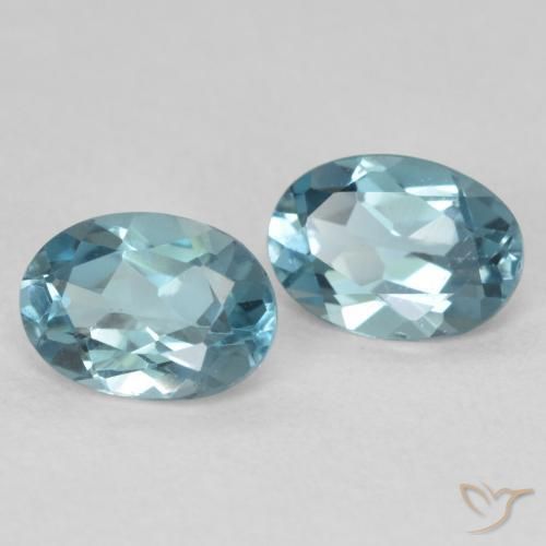 1.95 ctw Blue Topaz Stones, Natural Topaz in Oval Facet Shape for Sale