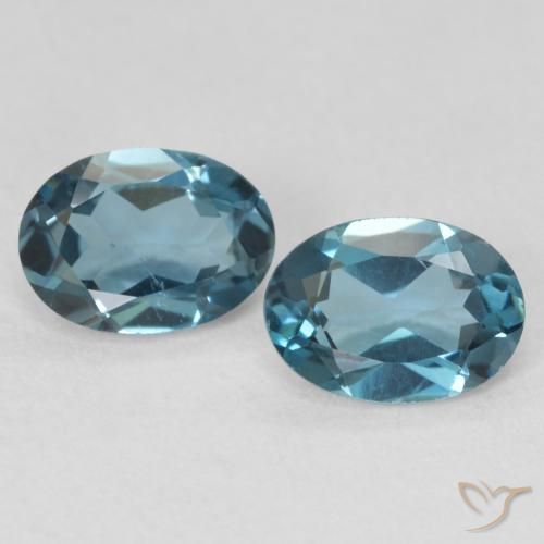 2.00ctw Natural London Blue Topaz, Oval, VS