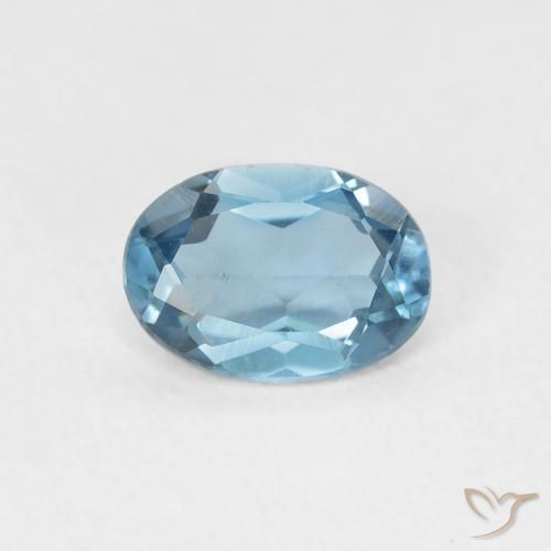 0.89ct Natural London Blue Topaz, Oval, VVS-VS