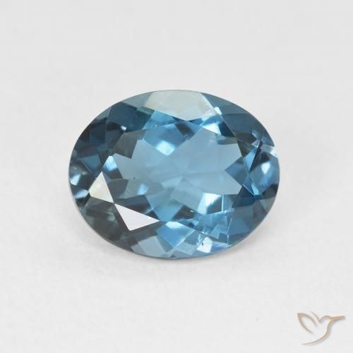 2.87 ct London Blue Topaz, 9.9 x 7.9 mm Oval Cut From Brazil, Photo A