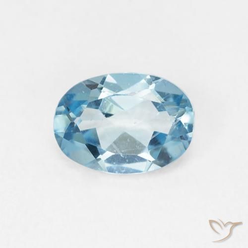 0.92ct Natural Swiss Blue Topaz, Oval, VVS