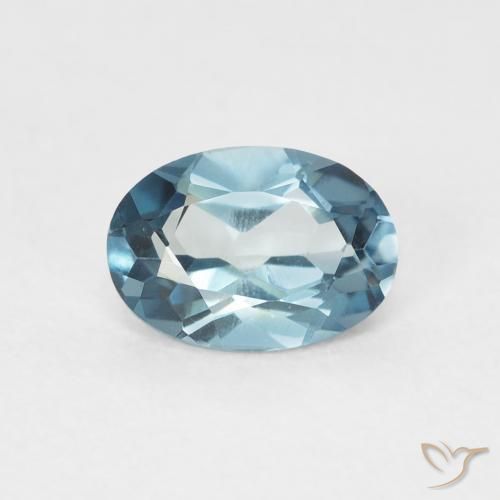 0.97ct Natural London Blue Topaz, Oval, VVS