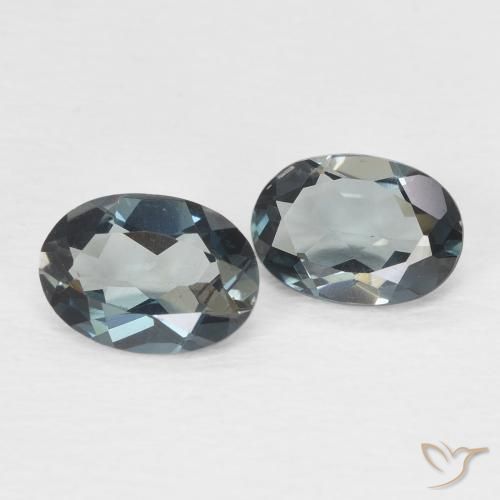 1.68 ctw Blue Topaz Stones, Natural Topaz in Oval Facet Shape for Sale