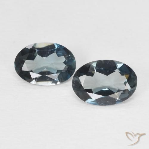 1.44 ct London Blue Topaz, 7.1 x 5 mm Oval Cut From Brazil, Photo A