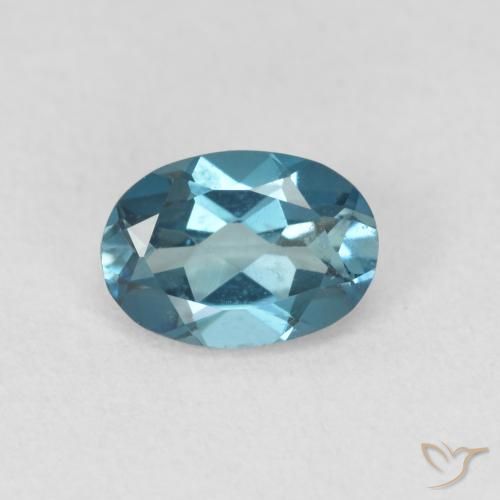 0.99ct Natural London Blue Topaz, Oval, VVS