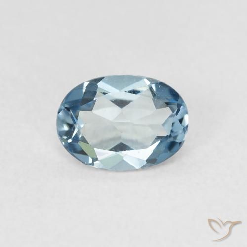 0.83ct Natural London Blue Topaz, Oval, VVS-VS, Photo A