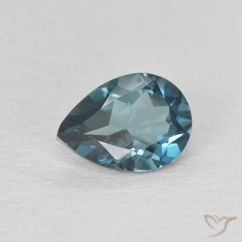 0.86ct Natural London Blue Topaz, Pear Shape, VS
