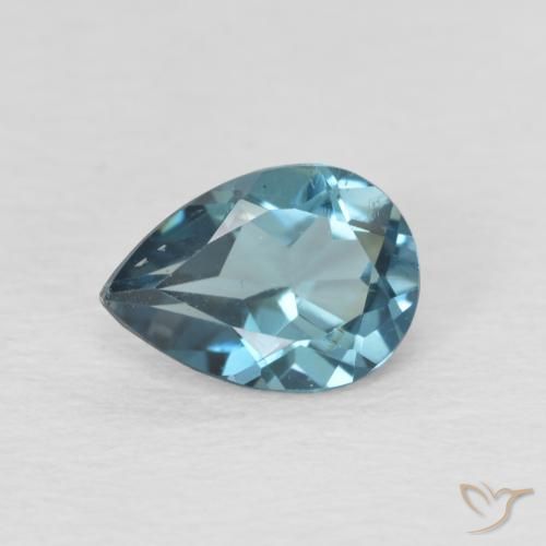 0.89ct Natural London Blue Topaz, Pear Shape, VS