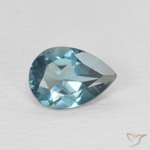 0.89 ct Blue Topaz Stone, Natural Topaz in Pear Facet Shape for Sale