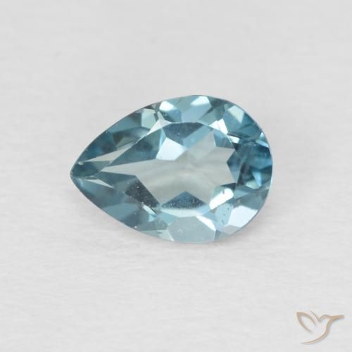 0.89ct Natural London Blue Topaz, Pear Shape, VS