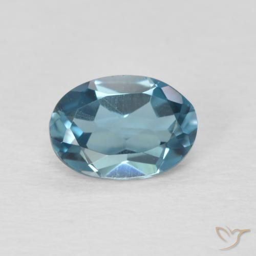 0.90ct Natural London Blue Topaz, Oval, VVS