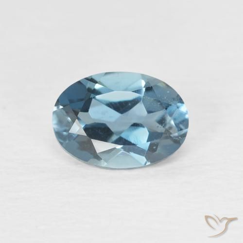 0.97ct Natural London Blue Topaz, Oval, VVS-VS