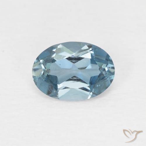0.97ct Natural London Blue Topaz, Oval, VS