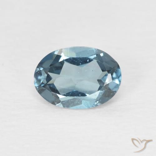 0.98ct Natural London Blue Topaz, Oval, VS
