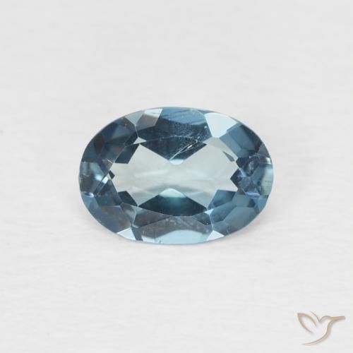 0.74ct Natural London Blue Topaz, Oval, VS