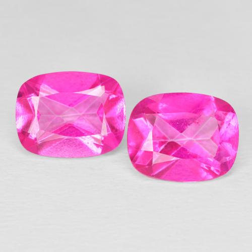 7.18 ct Loose Pink Topaz, 10.2 x 8.2 mm Cushion Cut From Brazil, Photo A