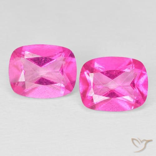 7.65 ct Pink Topaz, 10.2 x 8.1 mm Cushion Cut From Brazil, Photo A
