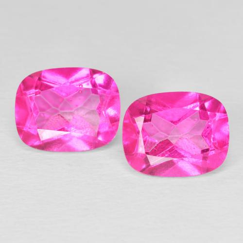 7.73 ct Loose Pink Topaz, 10.2 x 8.2 mm Cushion Cut From Brazil, Photo A