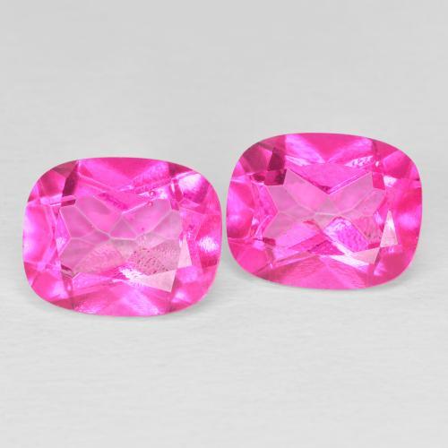 7.73 ctw Pink Topaz Stones, Natural Topaz in Cushion-Cut Shape for Sale