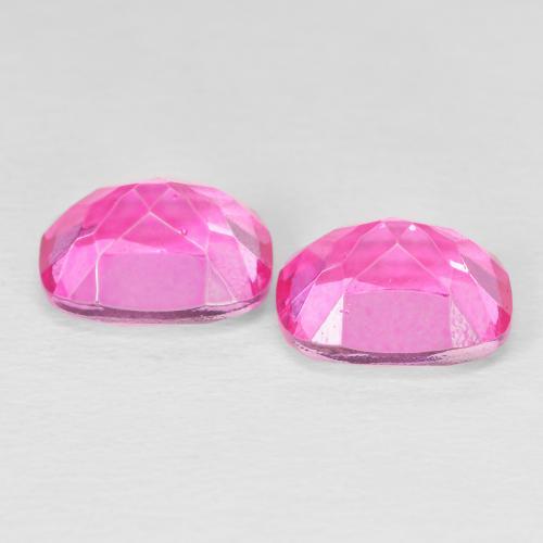 Topaz Gemstones in 10 x 8 mm (calibrated) Size for Sale, Topaz Stones in Dark Pink Color