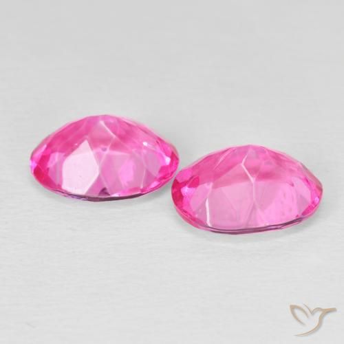 Topaz Gemstones in 10 x 8 mm (calibrated) Size for Sale, Topaz Stones in Dark Pink Color