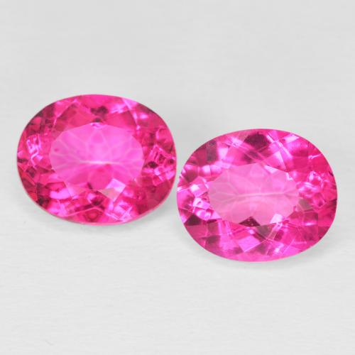 9.23 ct Pink Topaz, 10.2 x 9.3 mm Oval Cut From Brazil, Photo A