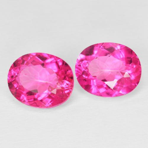 9.23 ctw Pink Topaz Stones, Natural Topaz in Oval Facet Shape for Sale