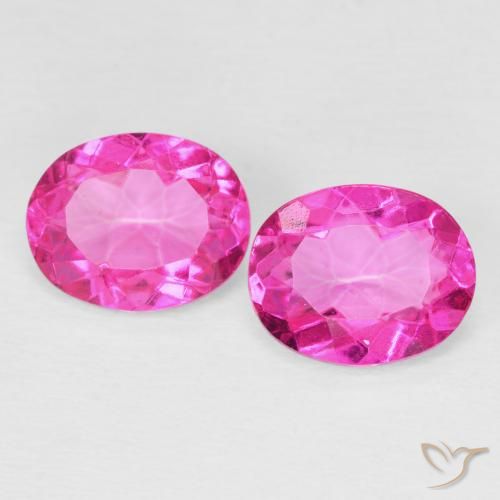 5.55 ct Loose Pink Topaz, 10.1 x 8.1 mm Oval Cut From Brazil, Photo A